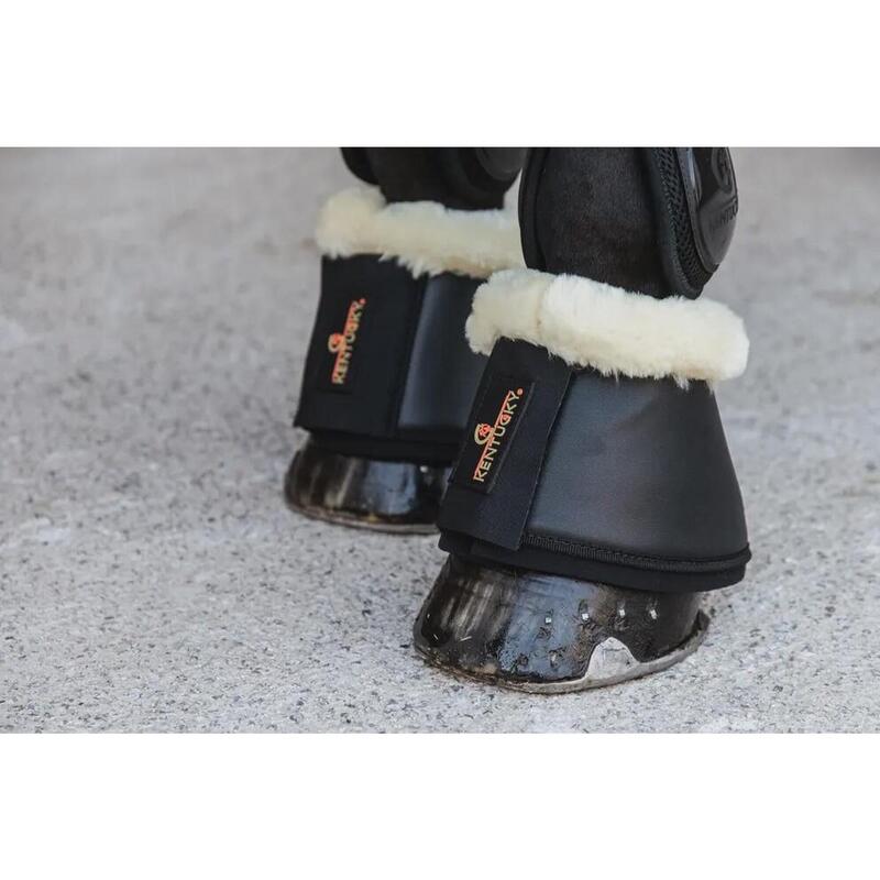 Paardrijden - Unisex -  Zwart - -sheepskin Leather Overreach Boots