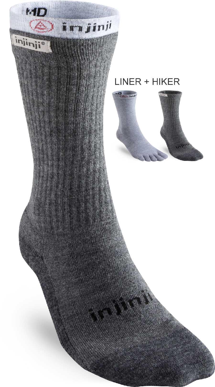 Men's Injinji Merino Wool Liner+Hiker Socks 1/5
