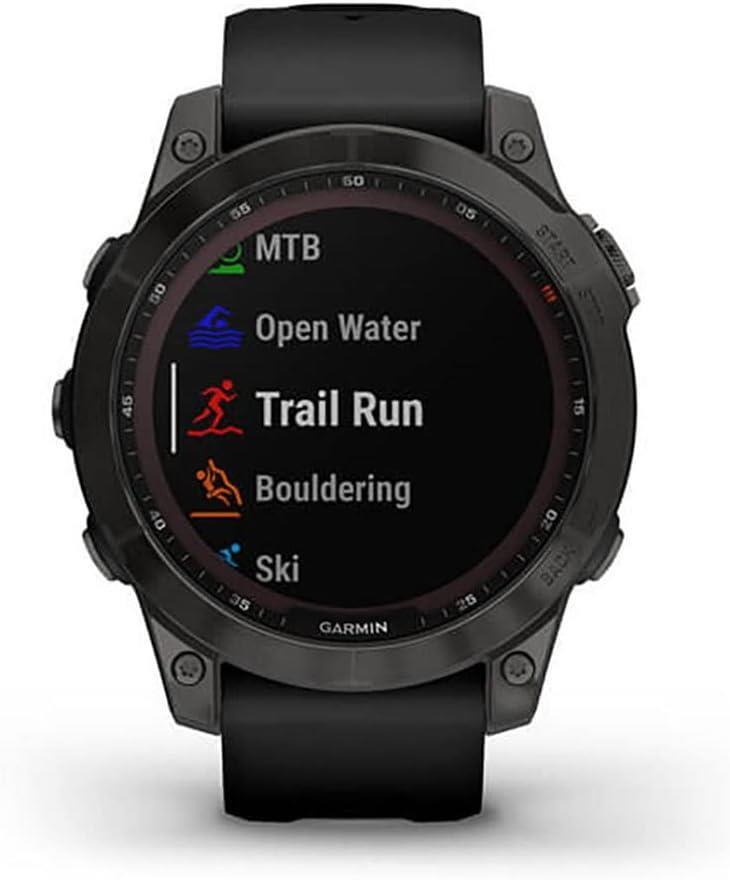 Garmin Fenix 7 Sapphire Solar Sports Watch Carbon DLC Black Refurbished 5/5