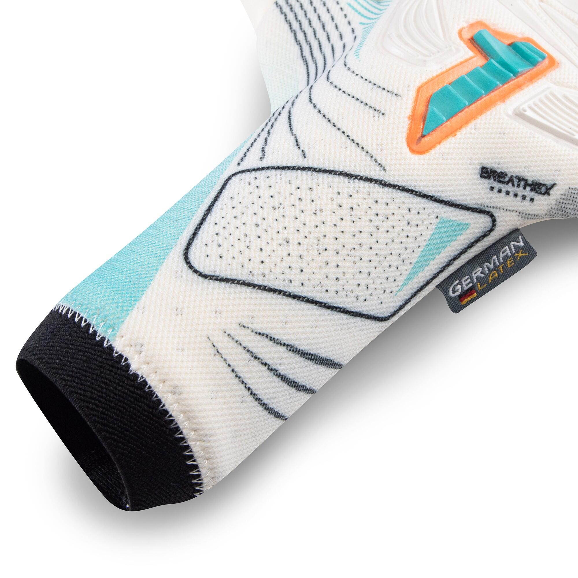 Gants De Gardien De But Adulte Rinat Nkam Pro White/green Aqua 4/7