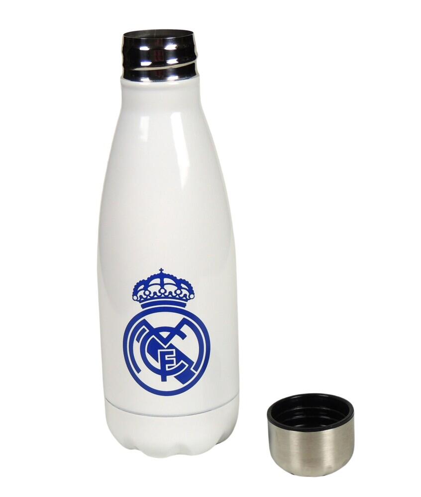 Garrafa de aço branca oficial do Real Madrid 550 ml 3/4