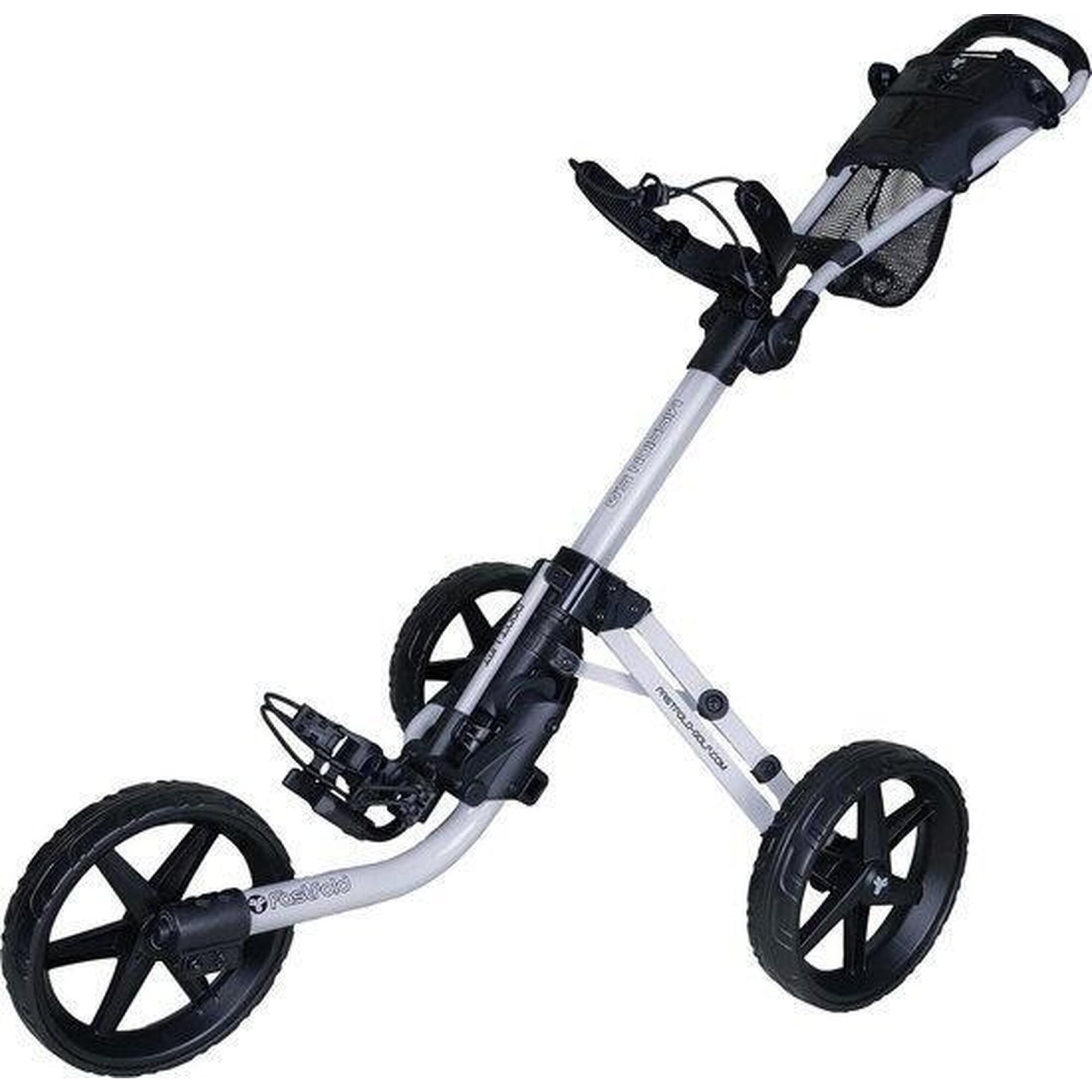 Flat By Fastfold - Chariot De Golf Fastfold Mission 5.0 - Blanc Noir - Chariot De Golf - Blanc|gris|noir - Taille Unique - Decathlon