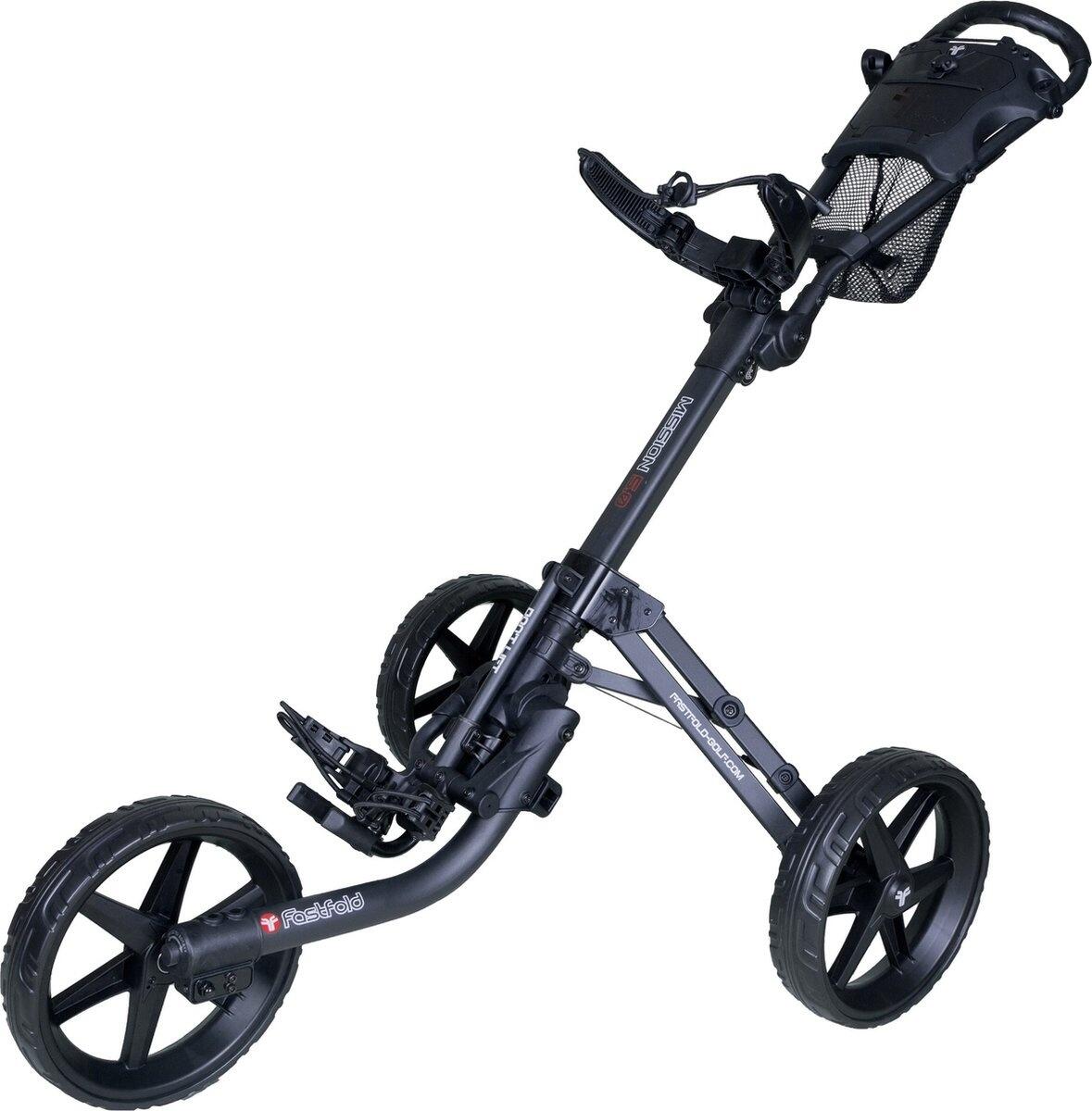 FastFold Mission 5.0 Golftrolley - Mat Charcoal - Zwart 1/5