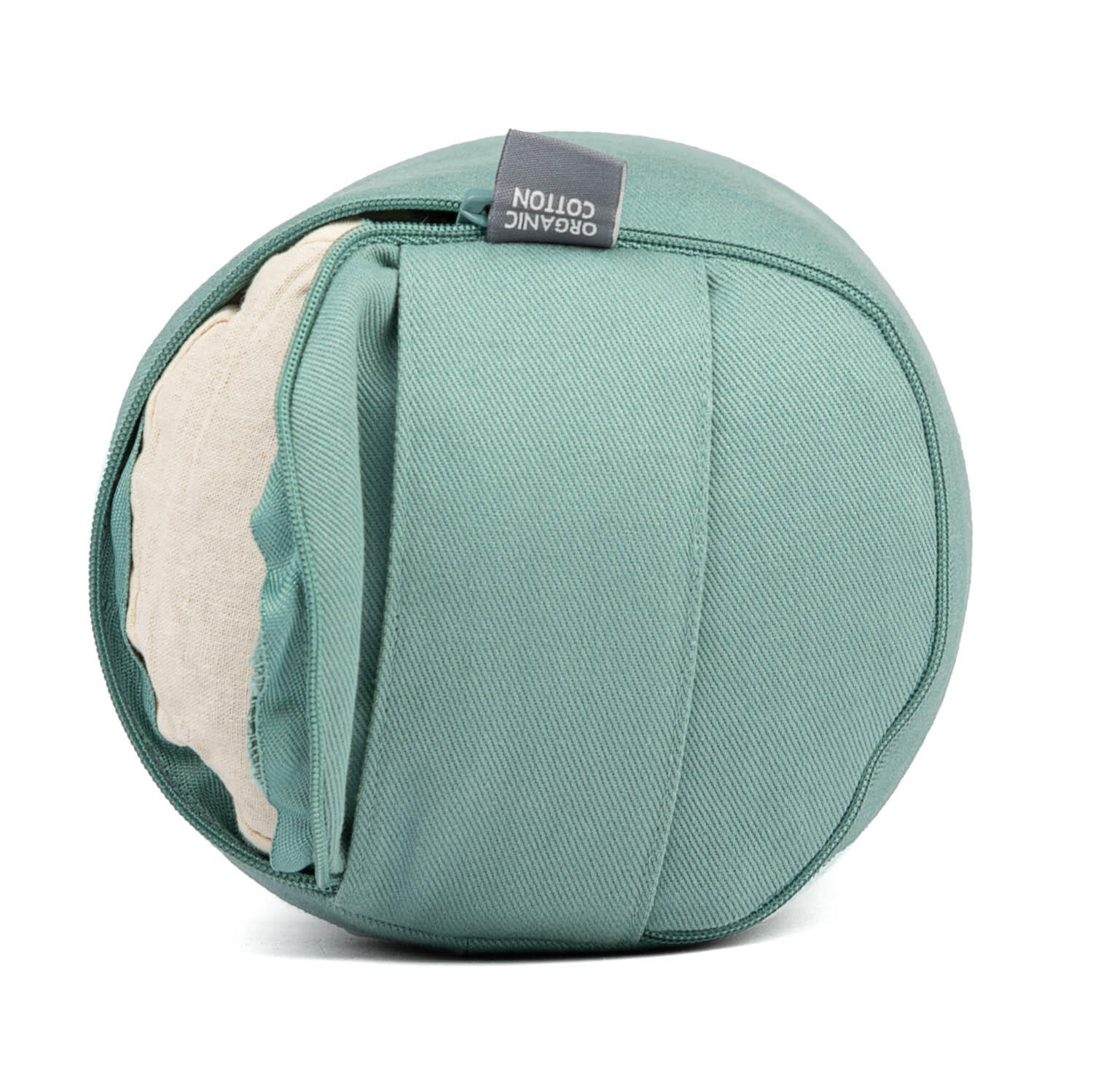 Yoga MINI BOLSTER ECO (Nackenrolle) Buchweizenschalen mineral blue 3/5
