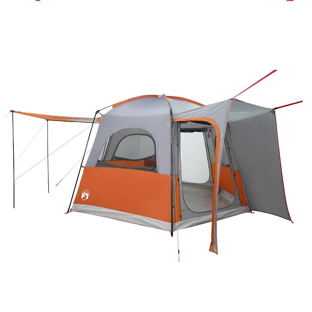 Vidaxl Carpa para 4 Personas Impermeable en Gris y Naranja 3/7