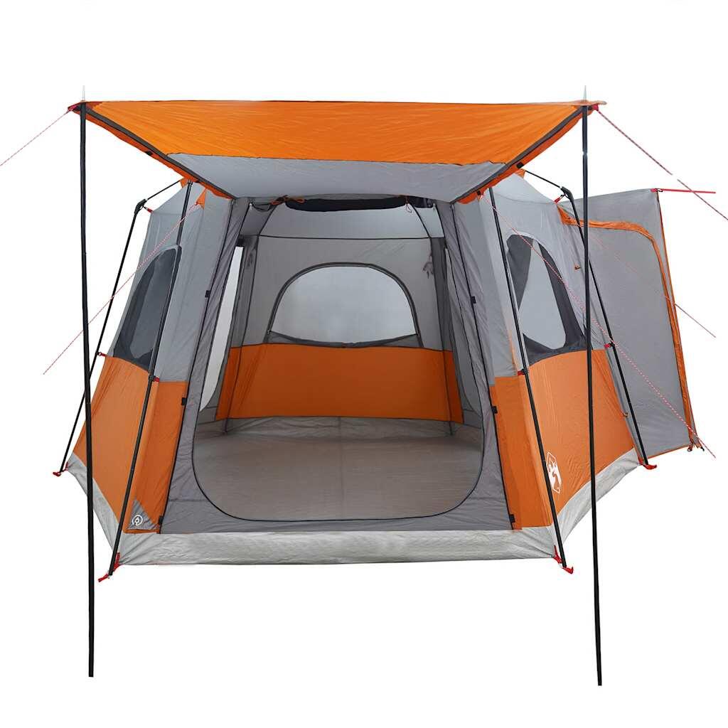 Vidaxl Carpa para 4 Personas Impermeable en Gris y Naranja 6/7
