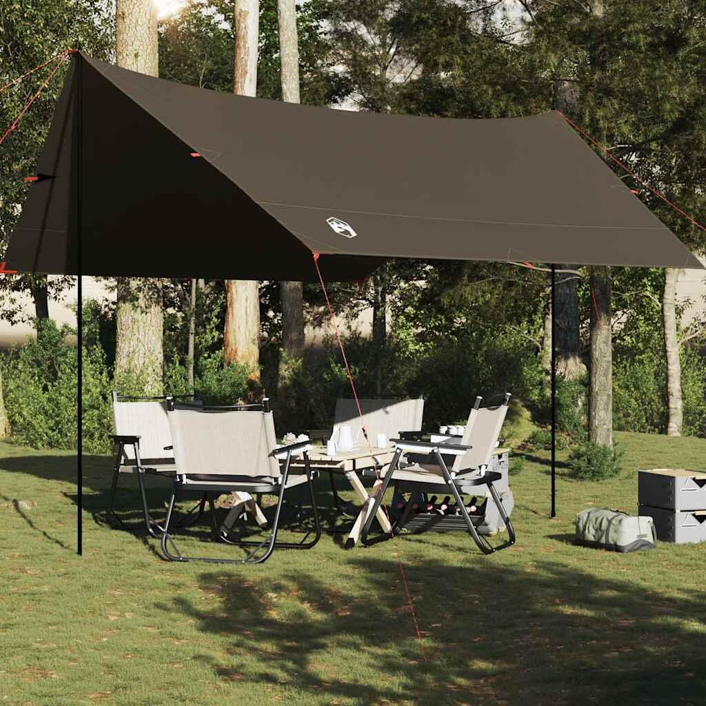 Vidaxl - Canopée De Camping Étanche 462x306 Cm En Brun - Tente - Incolore|marron - 2 Places - Decathlon