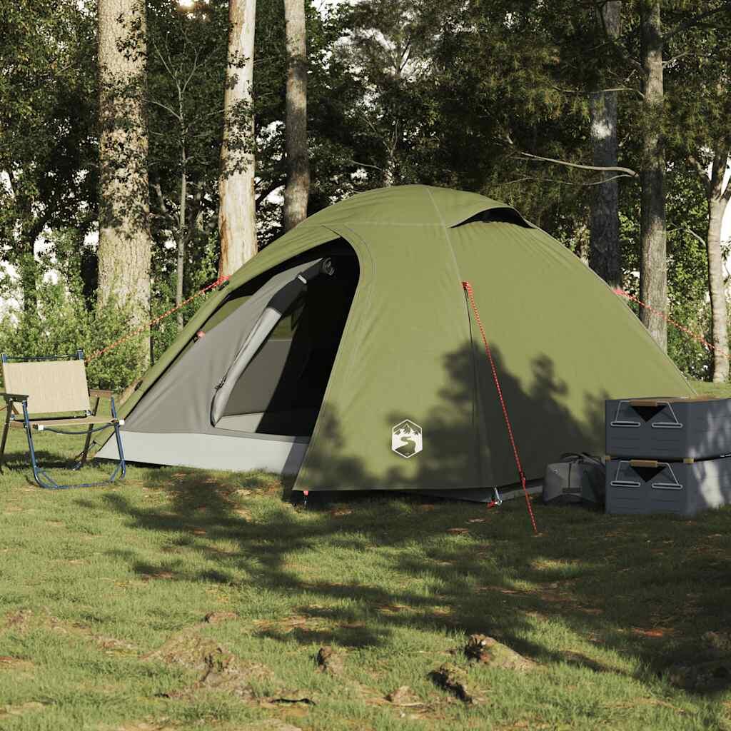 Tenda a cupola 3 posti impermeabile VidaXL - Verde oliva 3/7