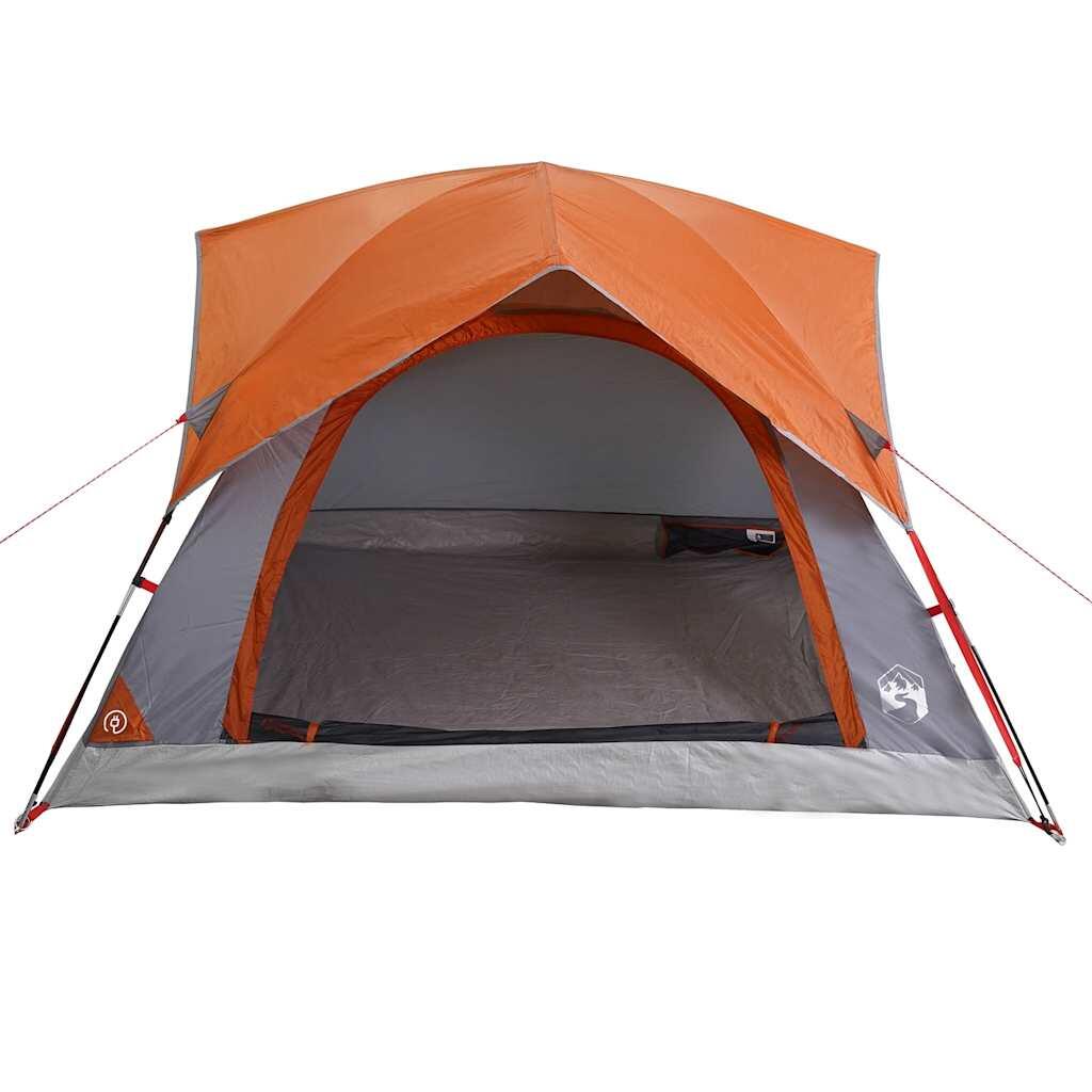 Tente Vidaxl Étanche pour 4 Personnes en Gris et Orange 6/7
