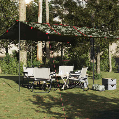 VidaXL Telo da campeggio impermeabile 451x420 cm camouflage