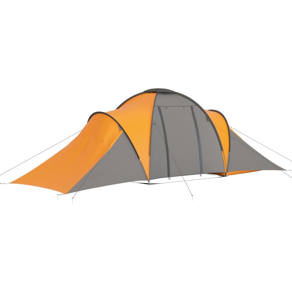 Geräumiges Vidaxl Zelt für 6 Personen in Grau und Orange 3/7