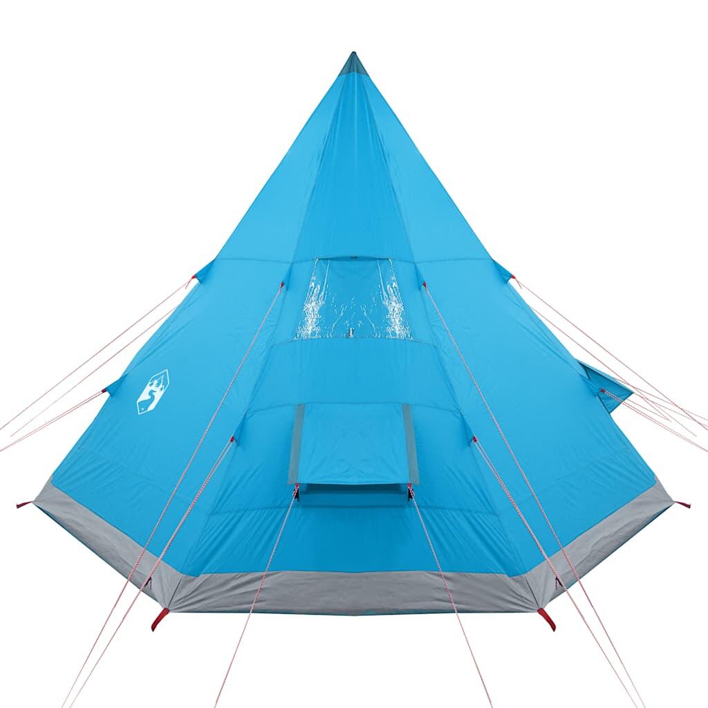 Tente de camping vidaXL Tipi 4 personnes bleue 7/7