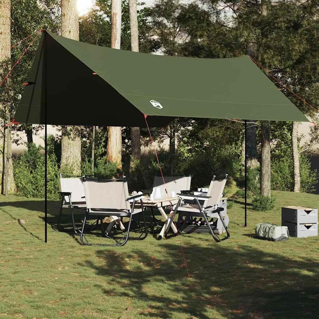 Tettoia da campeggio VidaXL impermeabile 438x376x212 cm verde oliva 3/7