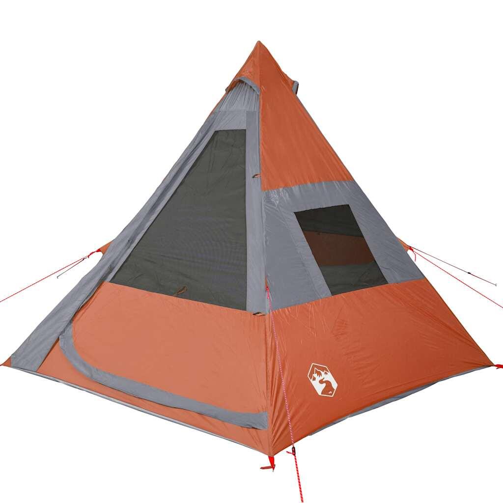 Vidaxl Tente Tipi 7 Personnes Imperméable en Orange 6/7