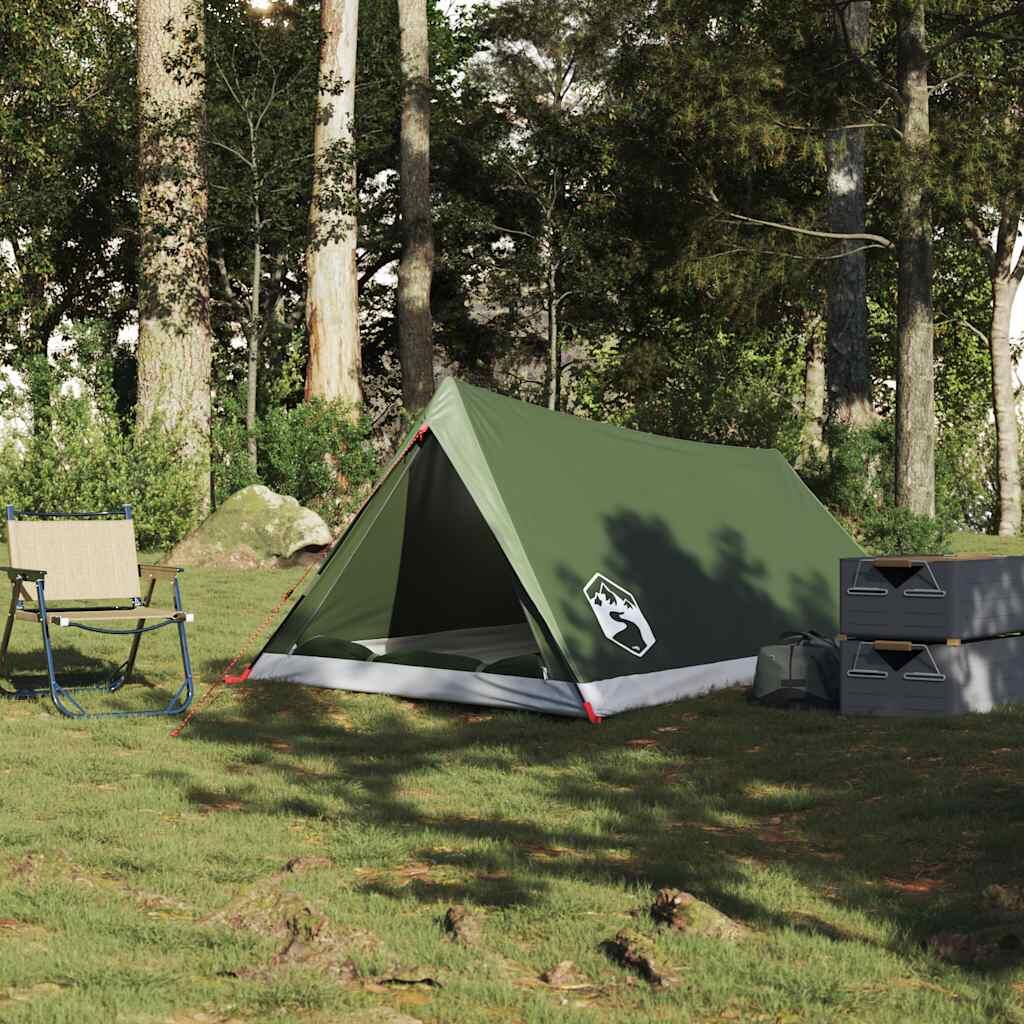 Tenda VidaXL 2 posti impermeabile verde oliva 3/7
