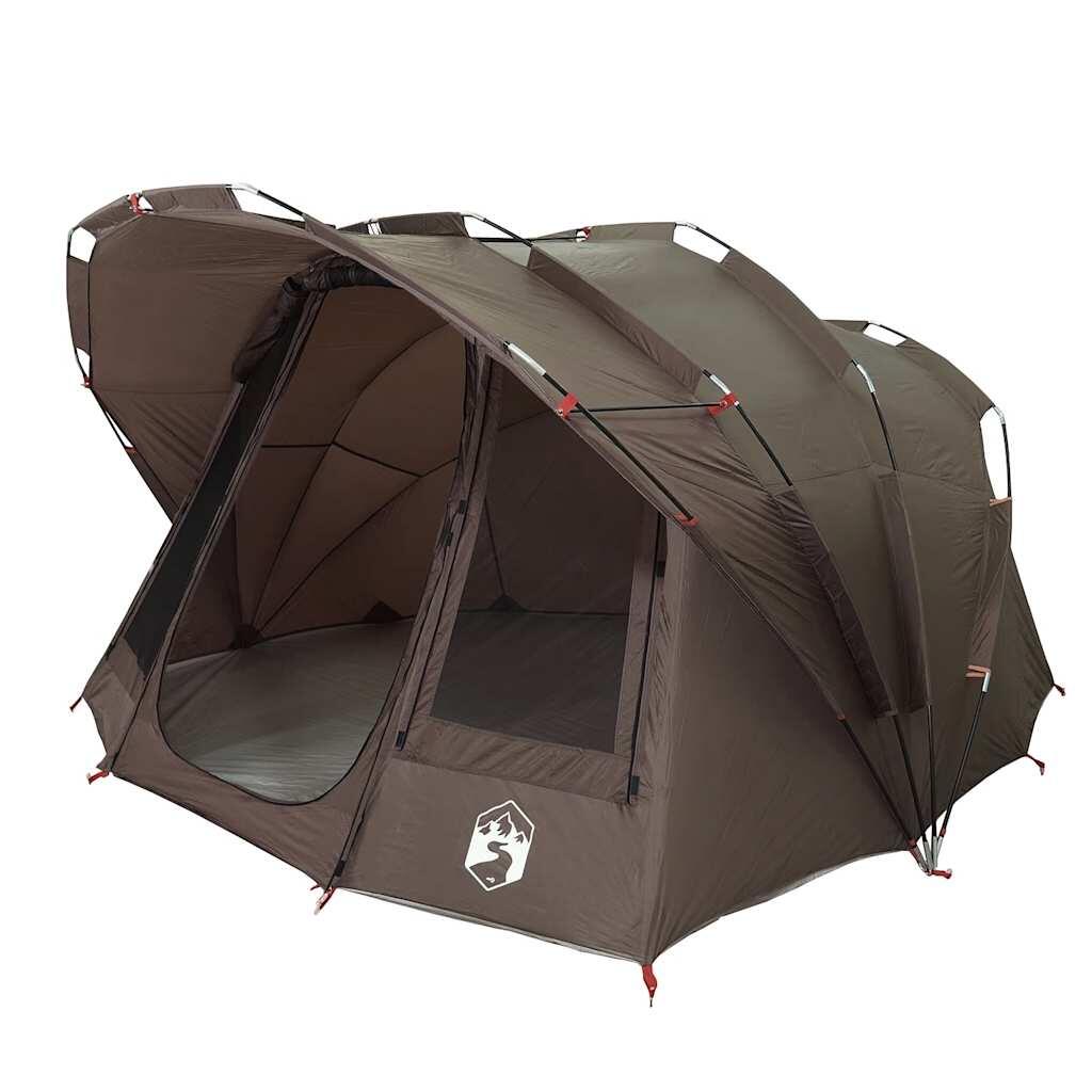Tenda da pesca impermeabile VidaXL 5 persone marrone 4/7