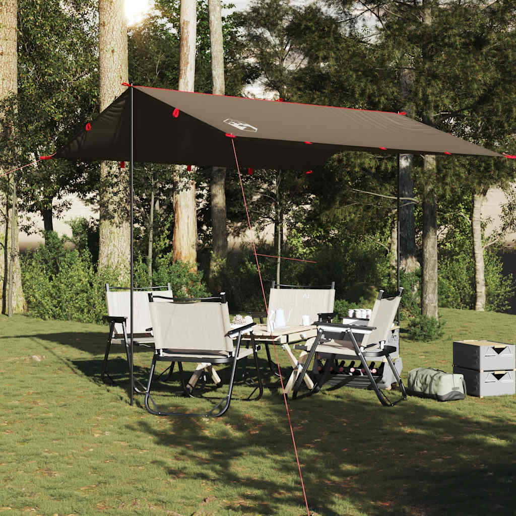 VidaXL Tendalino da Campeggio Impermeabile 306x306 cm Marrone. 3/7