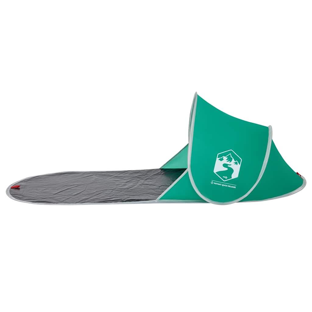 Vidaxl Carpa de Playa Pop-Up Impermeable en Verde Mar para un Verano Cómodo 6/7