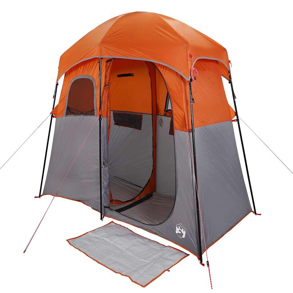 VidaXL tenda doccia impermeabile 2 persone grigio e arancione 4/7