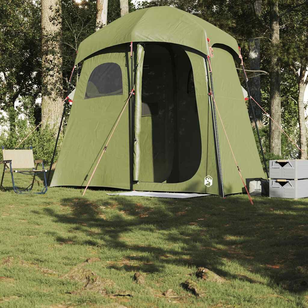 VidaXL tenda doccia 2 persone impermeabile verde oliva 3/7