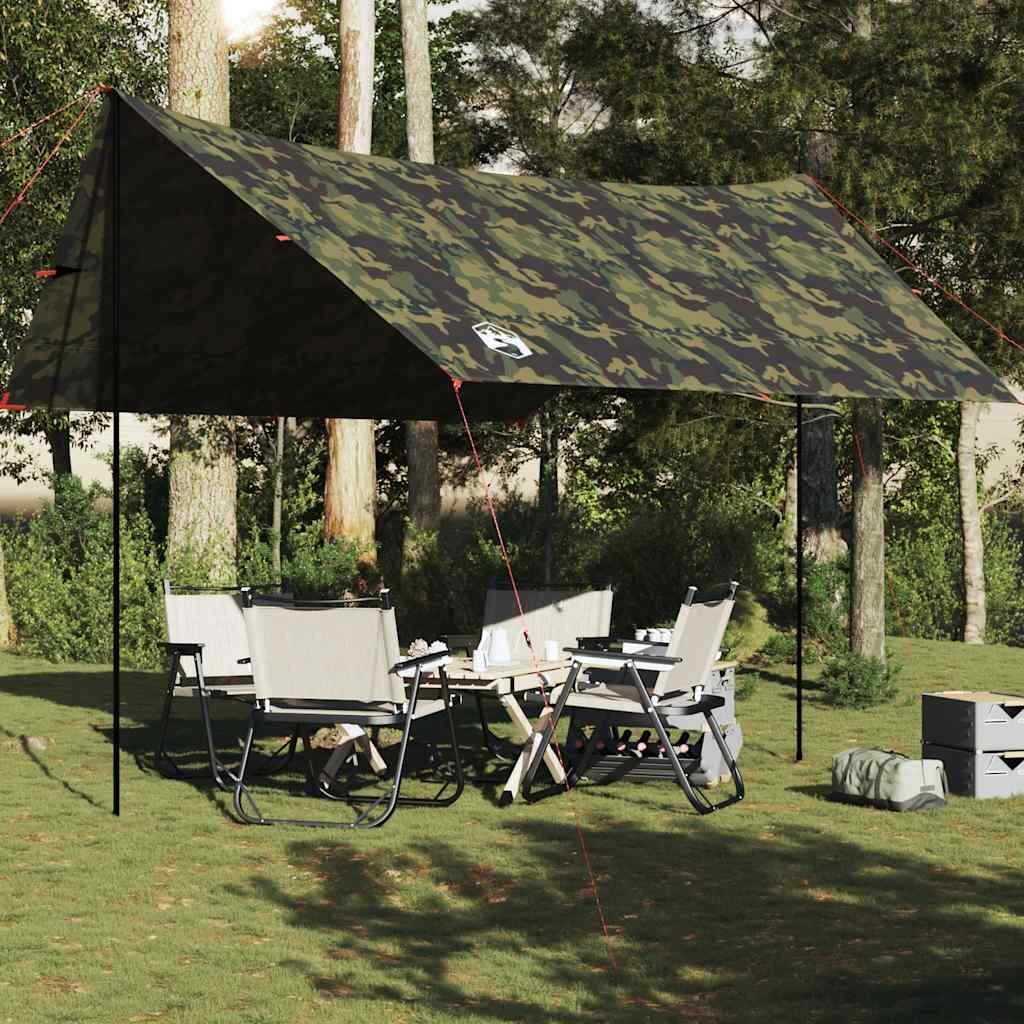 Vidaxl - Canopée De Camping Étanche 438x376x212 Cm En Camouflage - Tente - Incolore - 2 Places - Decathlon