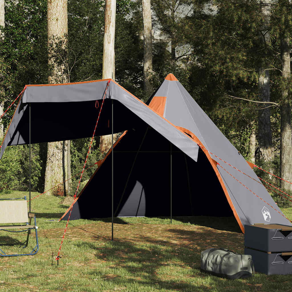 Gray Tipi Tent for 5 People - Waterproof and Portable