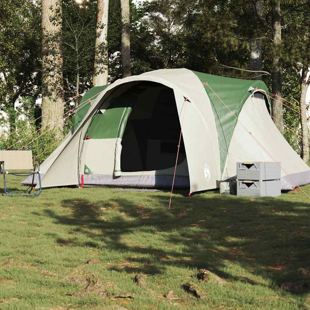 Tenda a cupola VidaXL 6 persone impermeabile verde 3/7