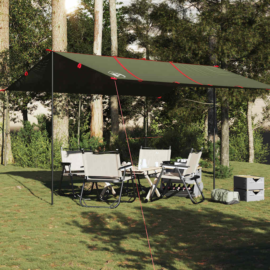 VidaXL tettuccio da campeggio impermeabile 451x420 cm verde oliva 3/7