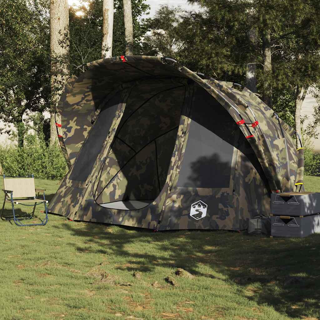 Tenda da pesca impermeabile VidaXL per 5 persone - Camouflage 3/7