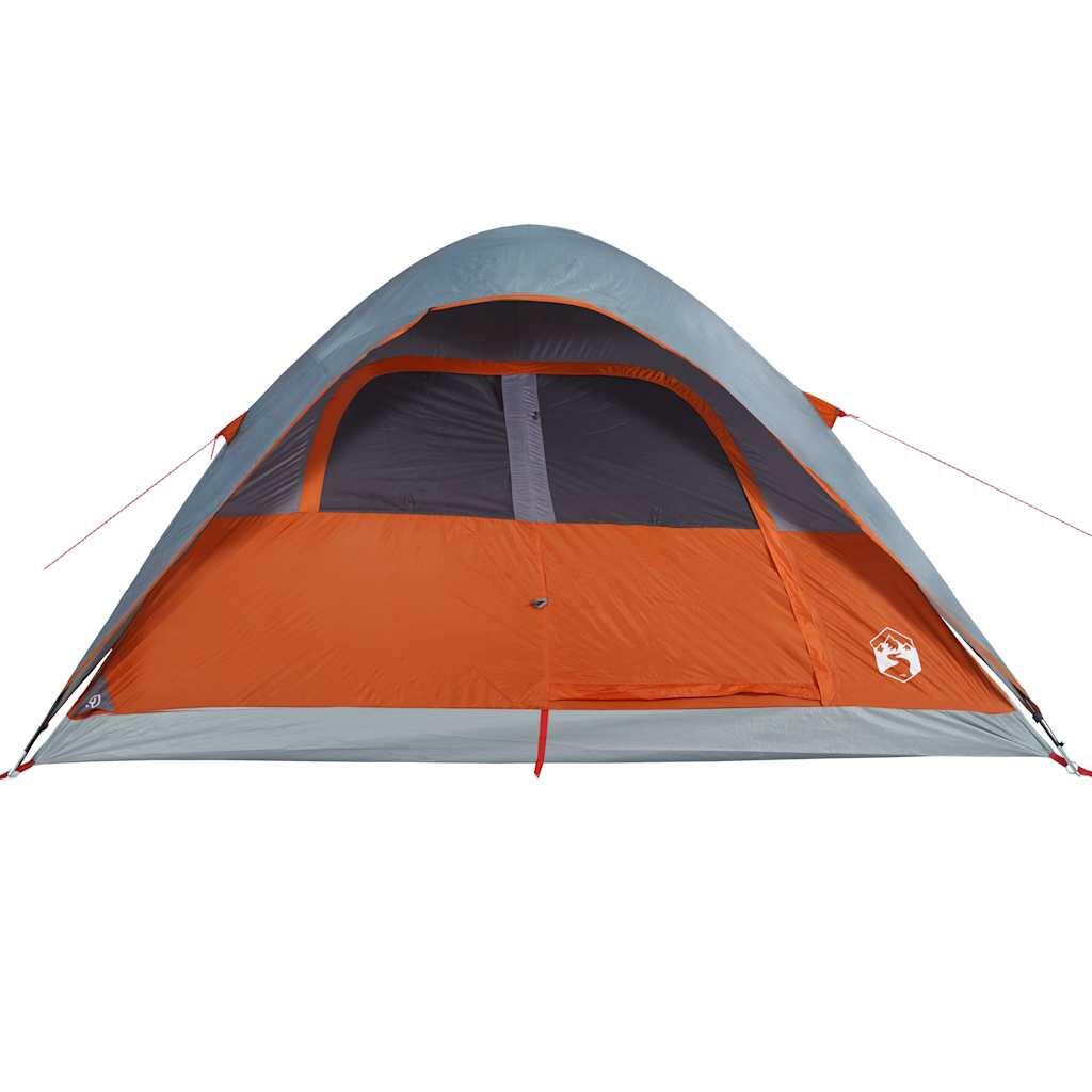 Tente dôme VidaXL 6 personnes imperméable orange 6/7
