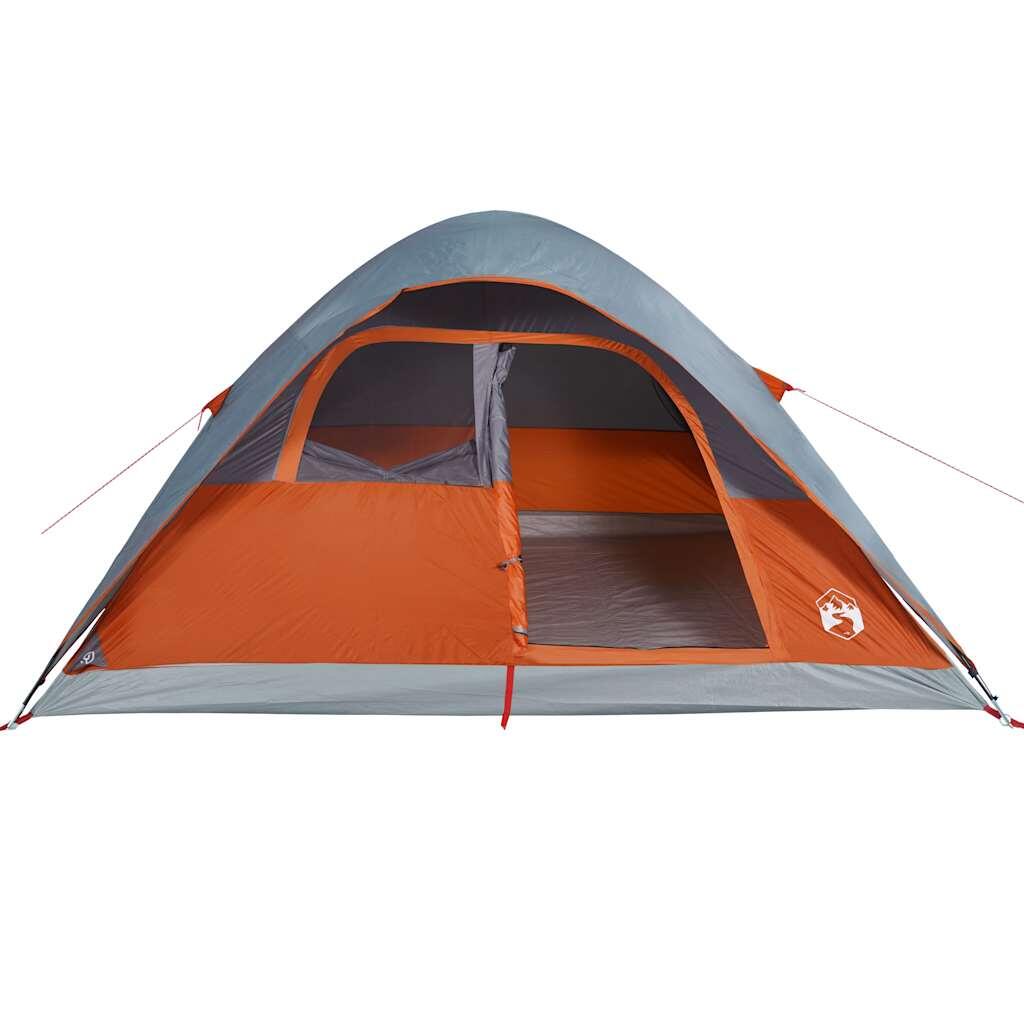 Tente dôme VidaXL 6 personnes imperméable orange 7/7