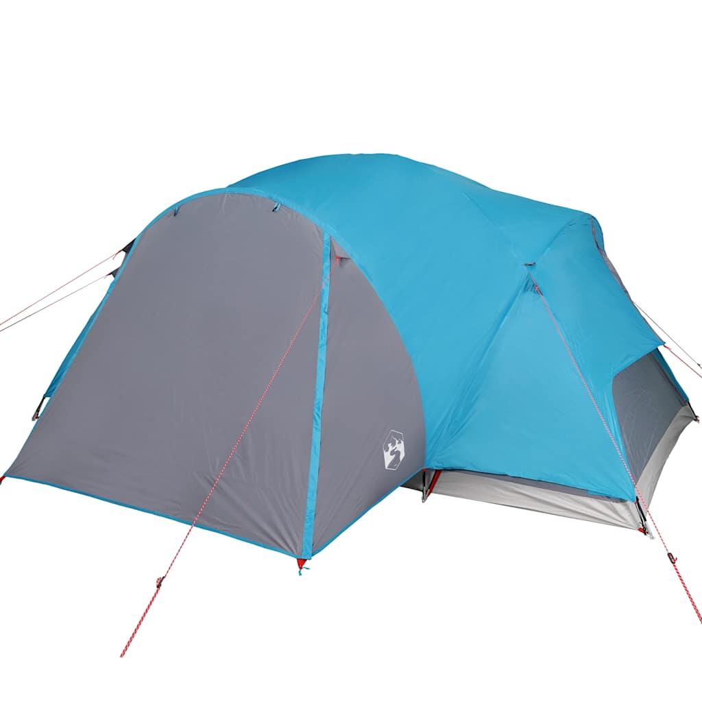 VidaXL Tenda Familiare A Tipi 8 Posti, Impermeabile 400x400x200 Cm, Con Ingresso E Prese D'Aria, E-Port Per Cavo Elettrico, Leggera E Portatile, Verde, Per Campeggio E Avventure - 2