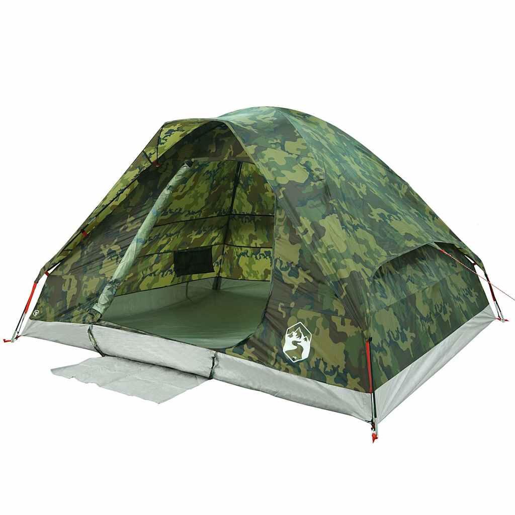 VidaXL Tenda a Cupola 6 Persone Impermeabile Mimetico 4/7