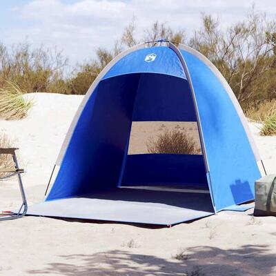 VidaXL Tenda da spiaggia 3 posti impermeabile azzurro.
