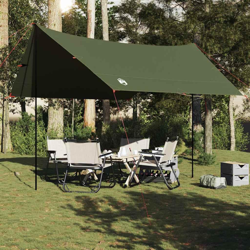 VidaXL tendalino da campeggio impermeabile 462x306x211 cm verde oliva 3/7