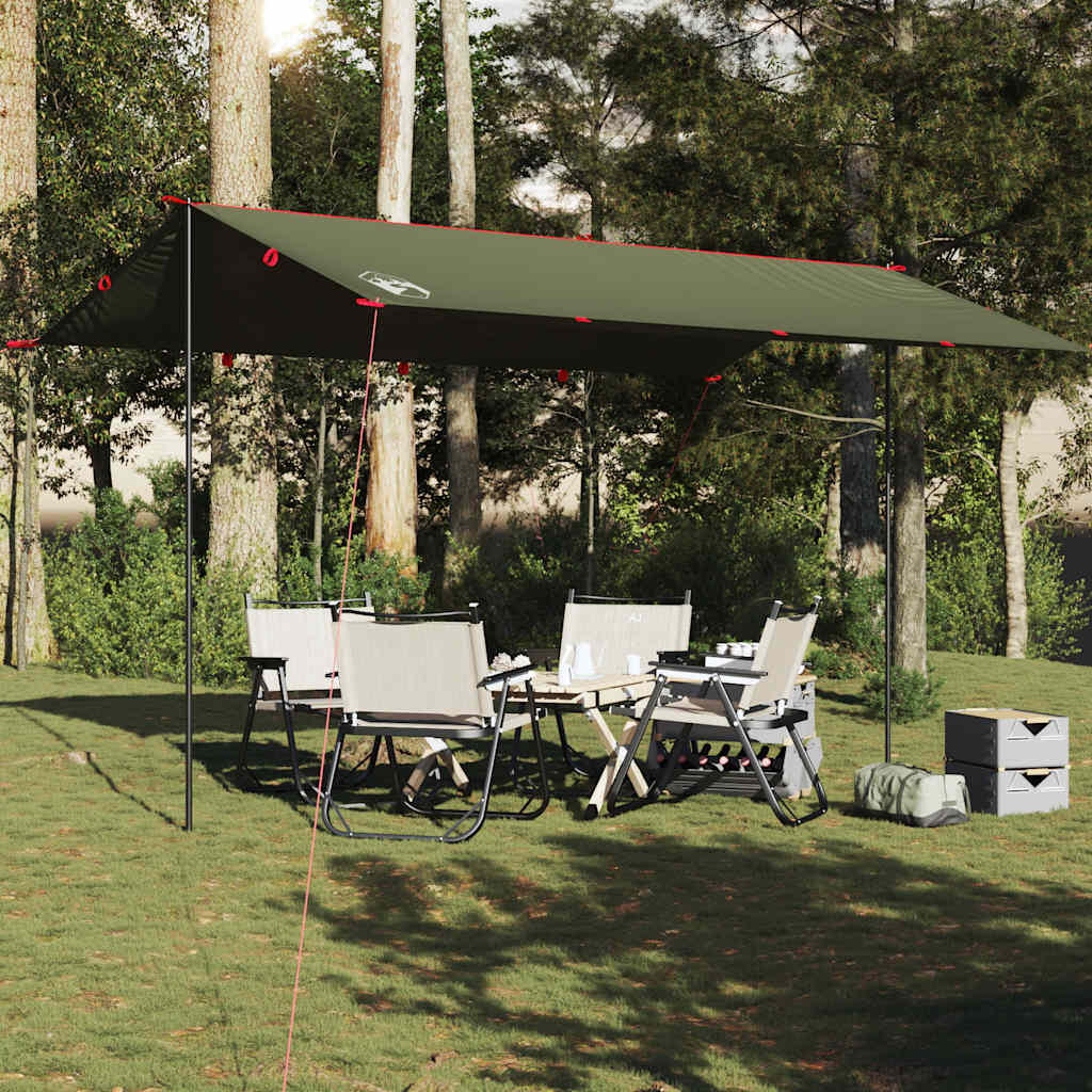 Tendalino campeggio impermeabile VidaXL 506x306 cm olivastro. 3/7