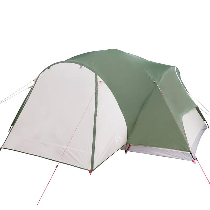 Cort familial vidaXL modern, impermeabil verde pentru 8 persoane