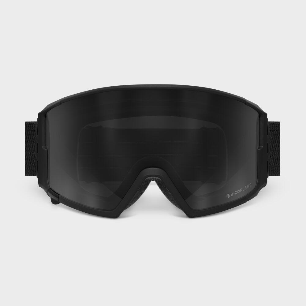 Herren und Damen Wintersport Snowboard- und Skibrille G3 Ranquet Schwarz 2/7