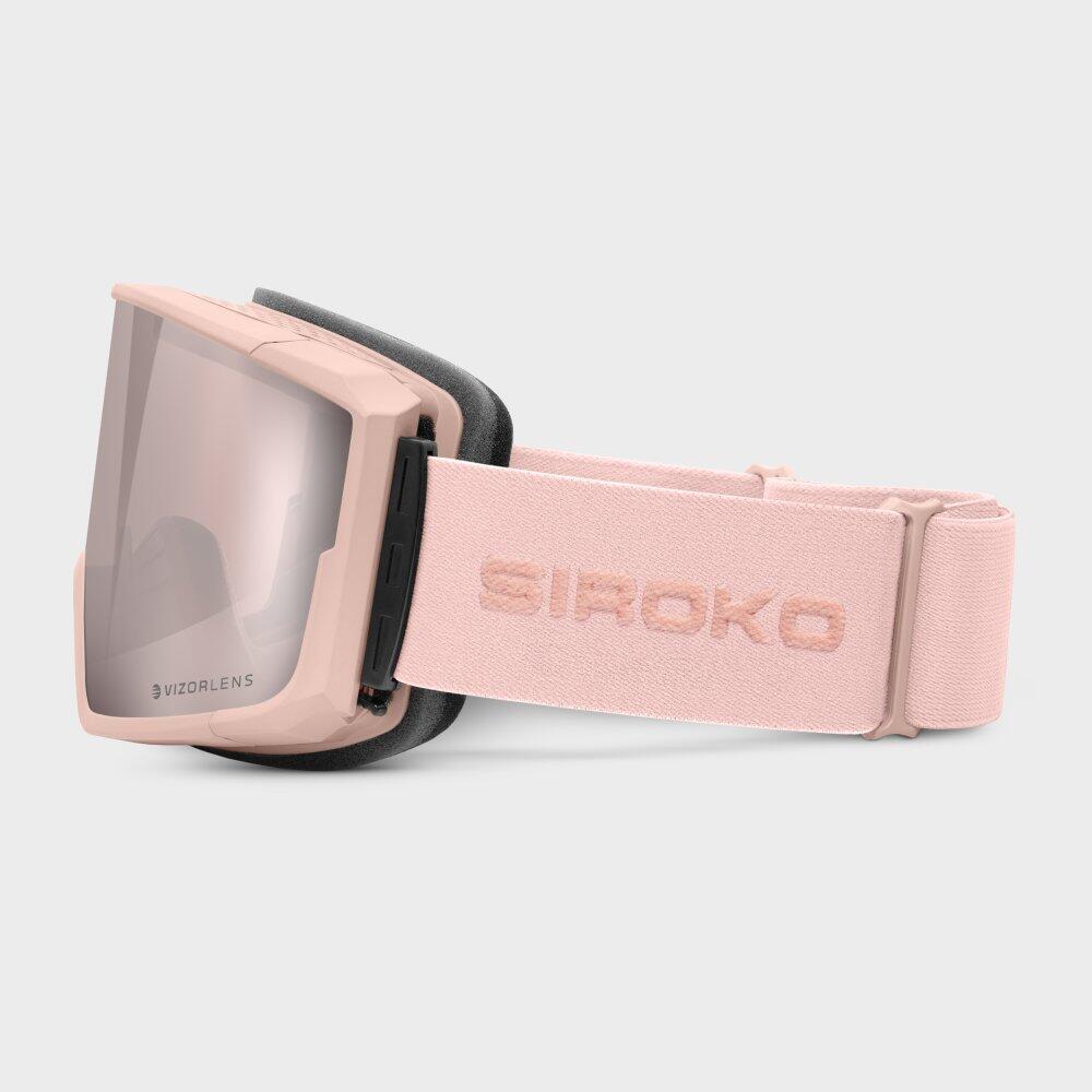 Herren und Damen Wintersport Snowboard- und Skibrille G3 Tara Rosa 3/7