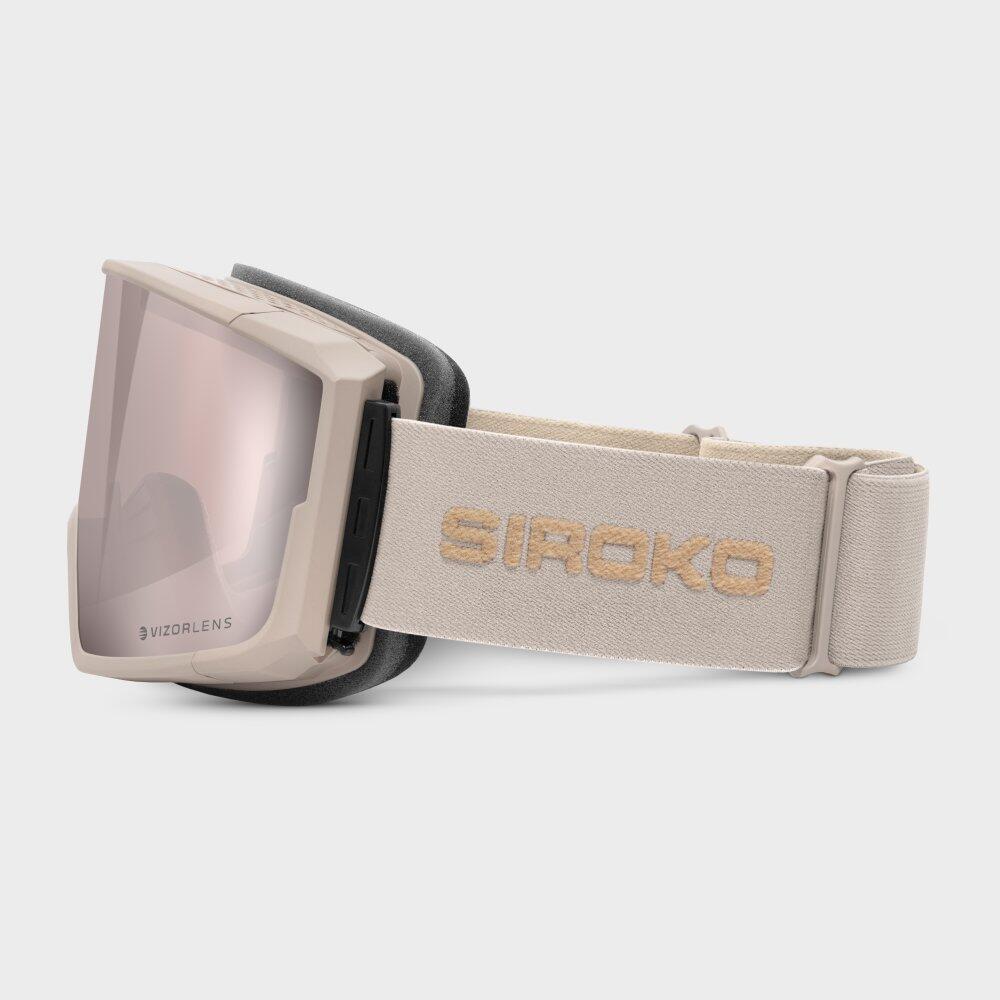 Herren und Damen Wintersport Snowboard- und Skibrille G3 Butter Beige 3/7