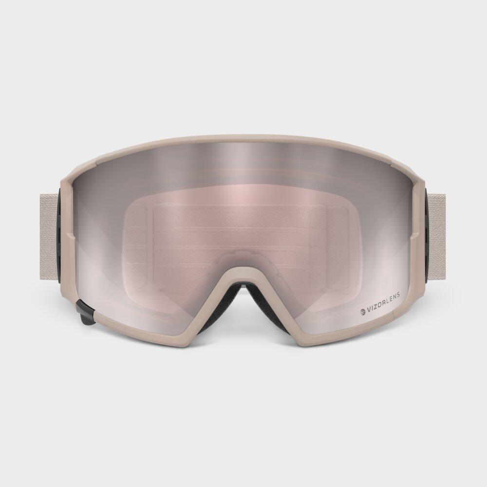Herren und Damen Wintersport Snowboard- und Skibrille G3 Butter Beige 2/7