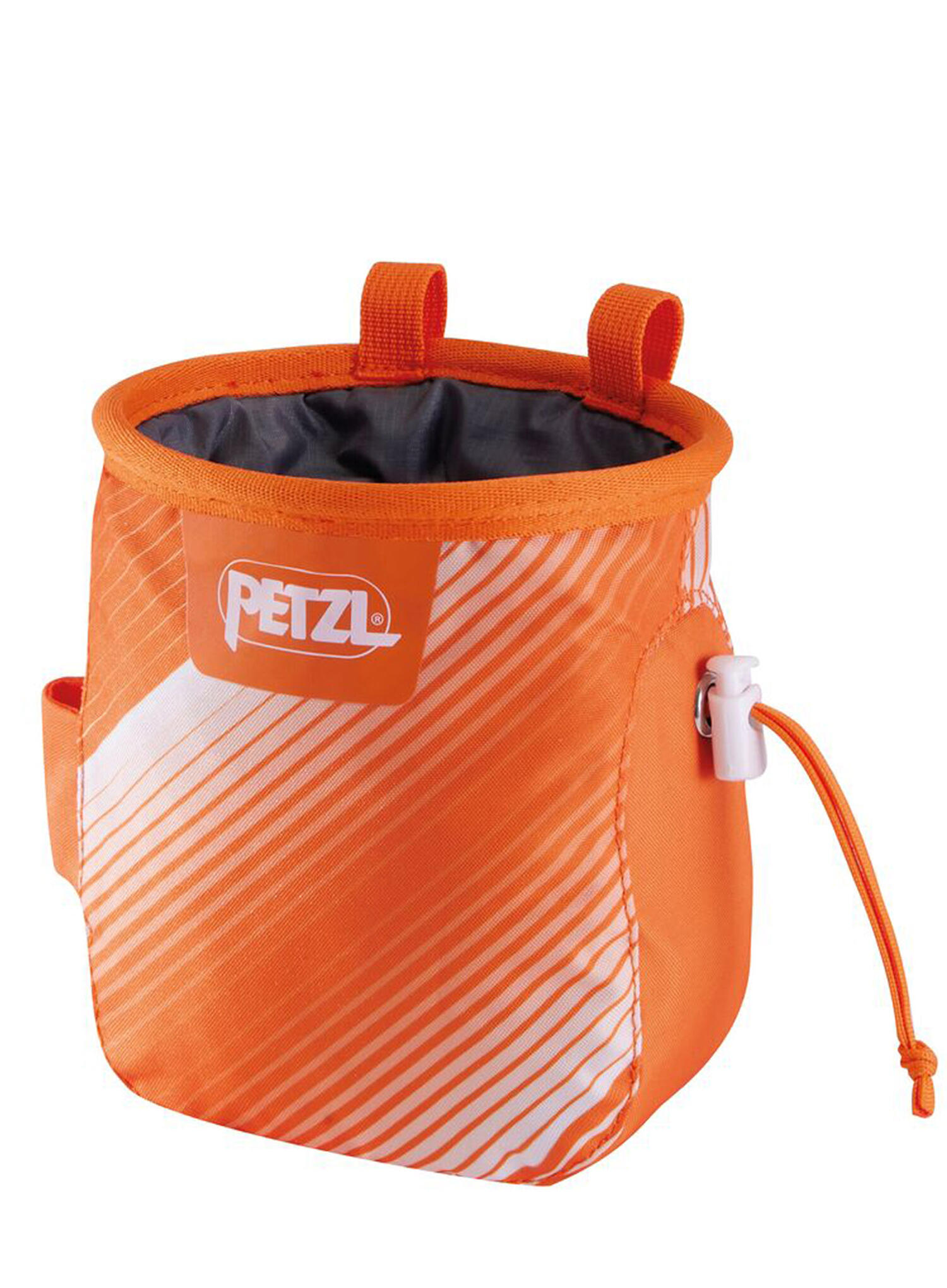 Sac magnésium Petzl Saka orange, compact, cordeur et doublure anti-poussière 2/2