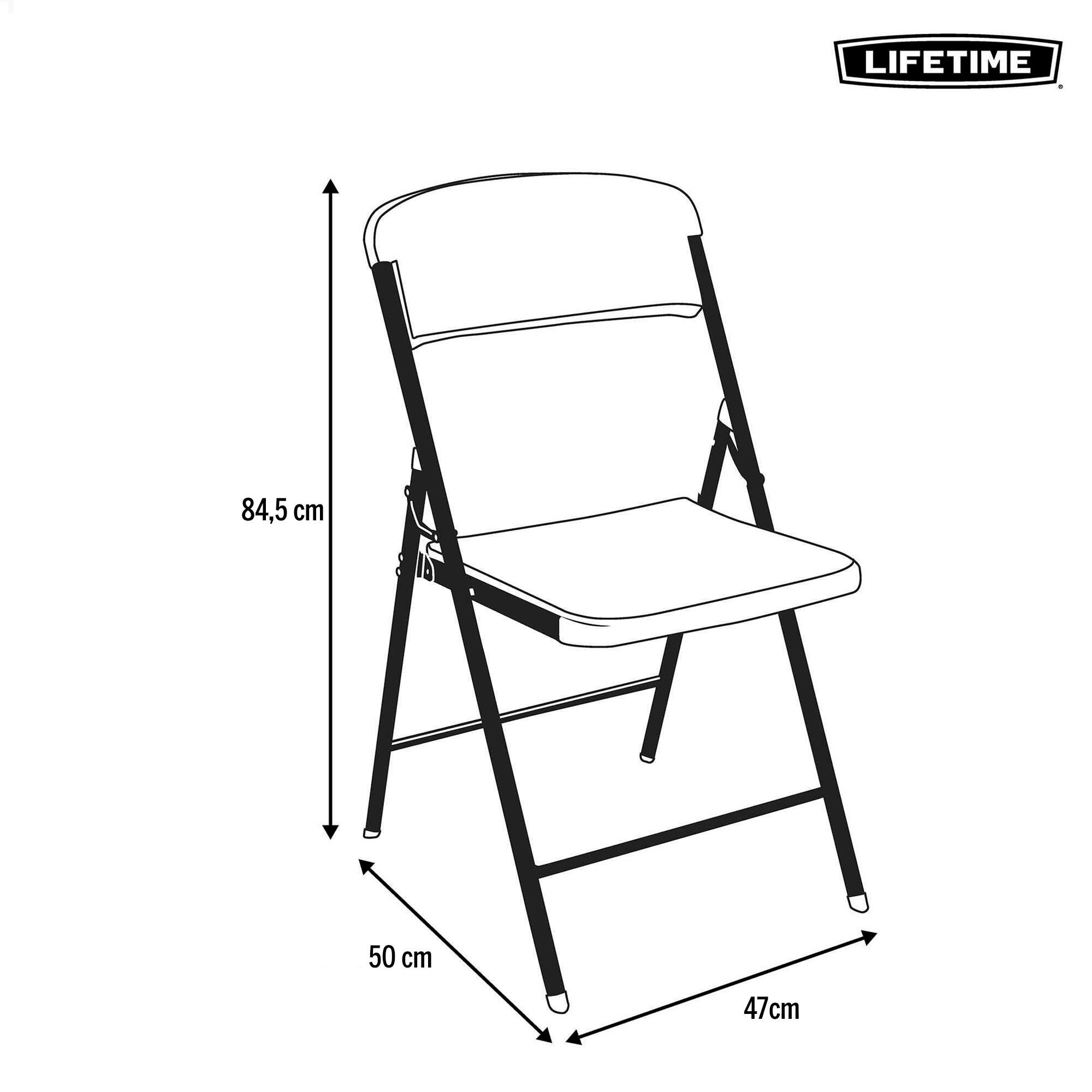 Outdoor Klappstuhl Kunststoff Stahl faltbar wetterfest 51x48x85cm LIFETIME 80923 4/7