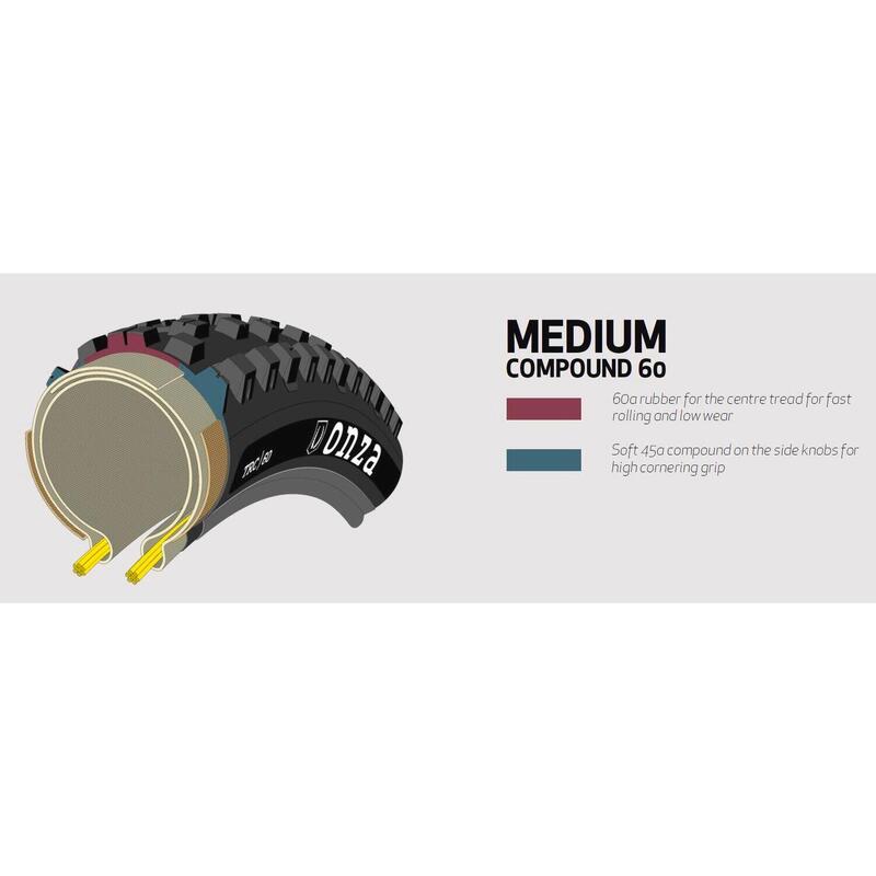 Pneu pliable Porcupine 27.5x2.60 Inch - Black/Skinwall