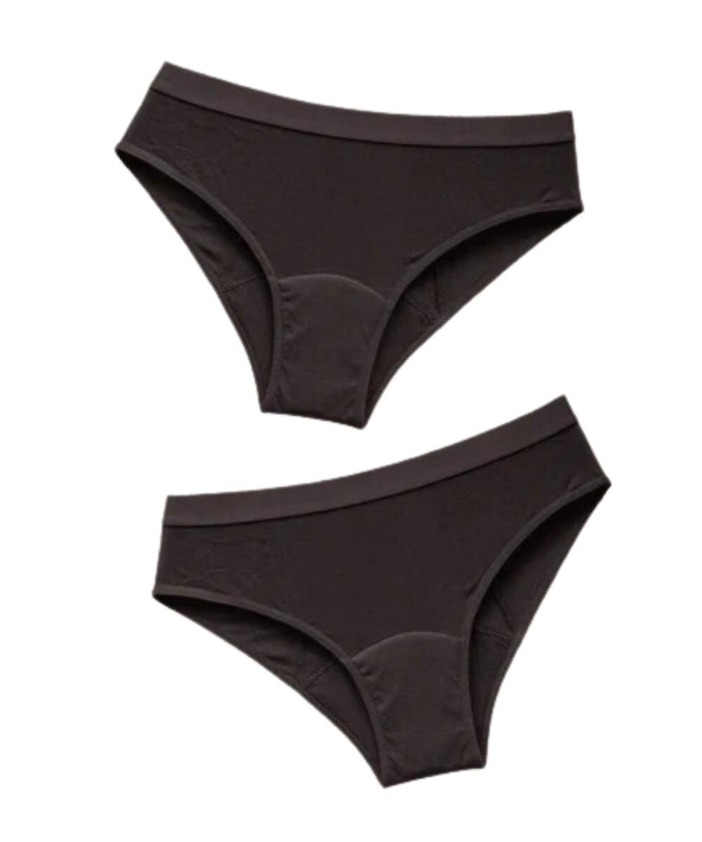 Set di 2 mutandine mestruali per flussi abbondanti in cotone di bambù 6/8