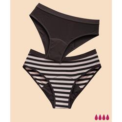 Pack 2 Culottes menstruelles flux abondant coton Bianca