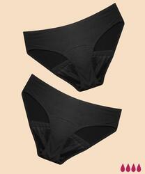 Pack 2 Culottes menstruelles invisible absorption modérée Berta