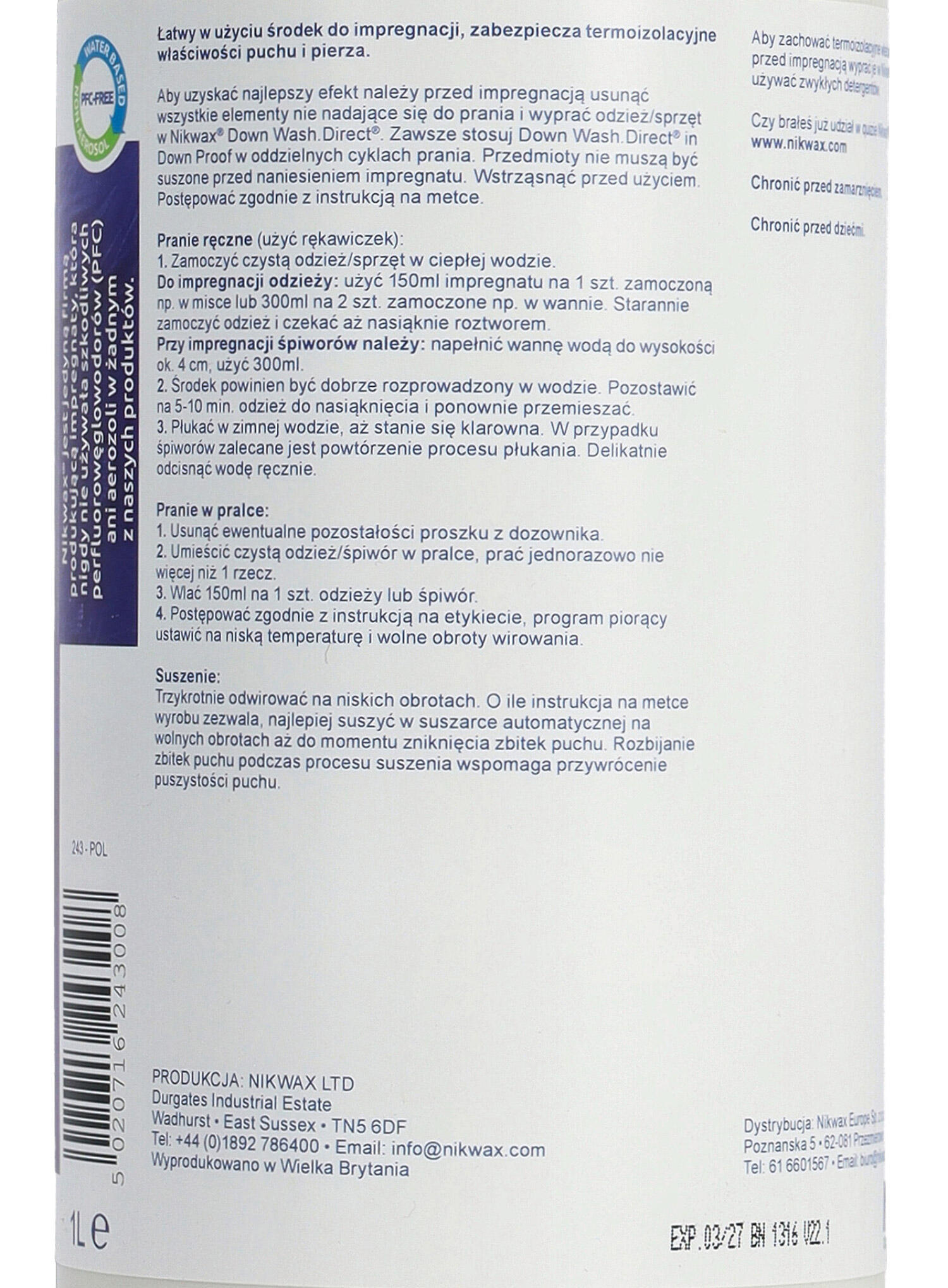 Impregnat Nikwax Down Proof 1 L 6/6