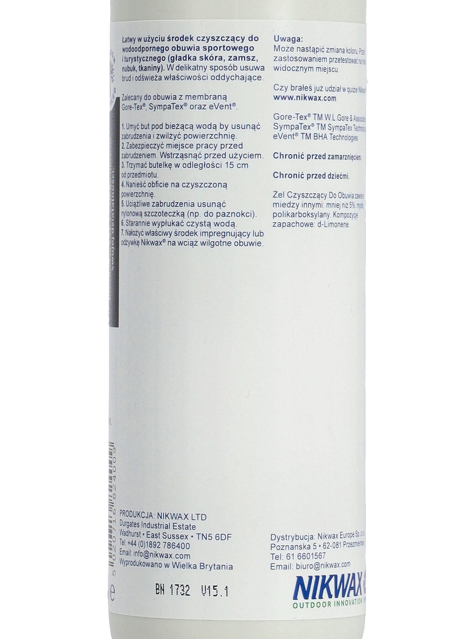 Żel czyszczący do obuwia Nikwax Spray-On 300 ml atomizer 5/5