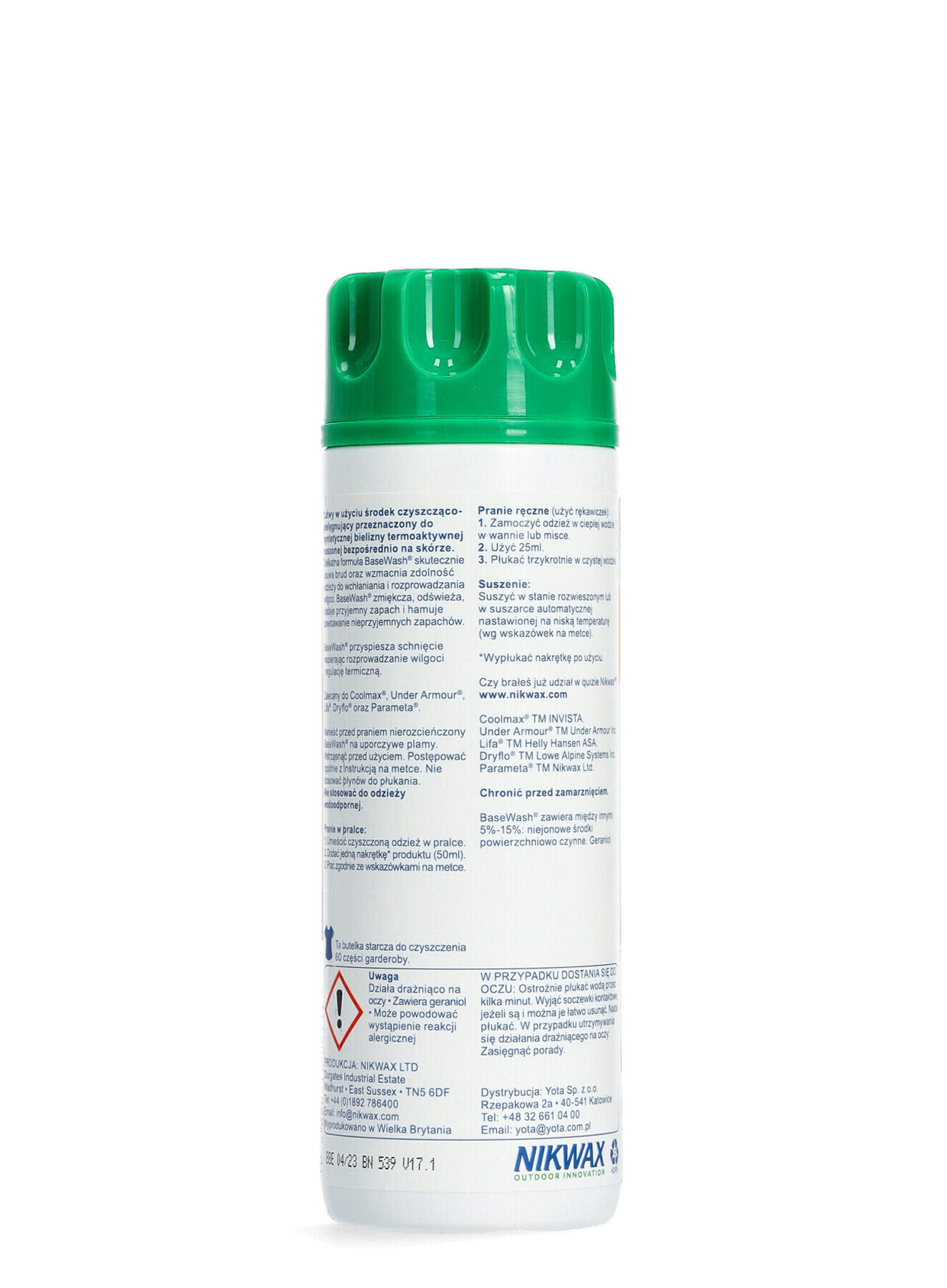 Płyn do prania syntetycznej bielizny termoaktywnej Nikwax BaseWash 300 ml 3/3